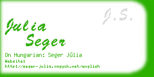 julia seger business card